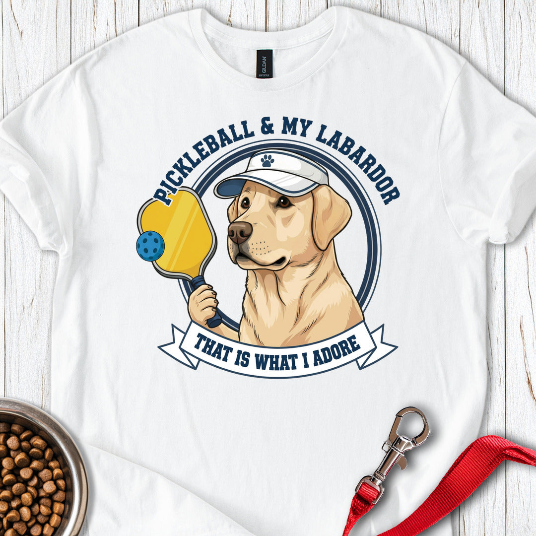 Yellow Lab Pickleball T Shirt Gift For Dog Lover