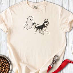 White Siberian Husky Ghost Halloween Premium Tee Gift For Dog Lover