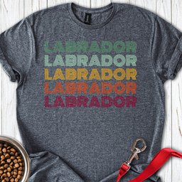 Retro Labrador T Shirt Gift For Dog Lover