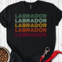 Retro Labrador T Shirt Gift For Dog Lover