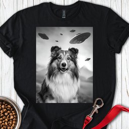 Shetland Sheepdog Ufo T Shirt Gift For Dog Lover