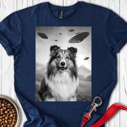 Shetland Sheepdog Ufo T Shirt Gift For Dog Lover