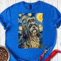 Shih Tzu Van Gogh T Shirt Gift For Dog Lover