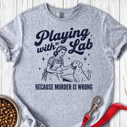 Playing With My Lab T Shirt Gift For Dog Lover