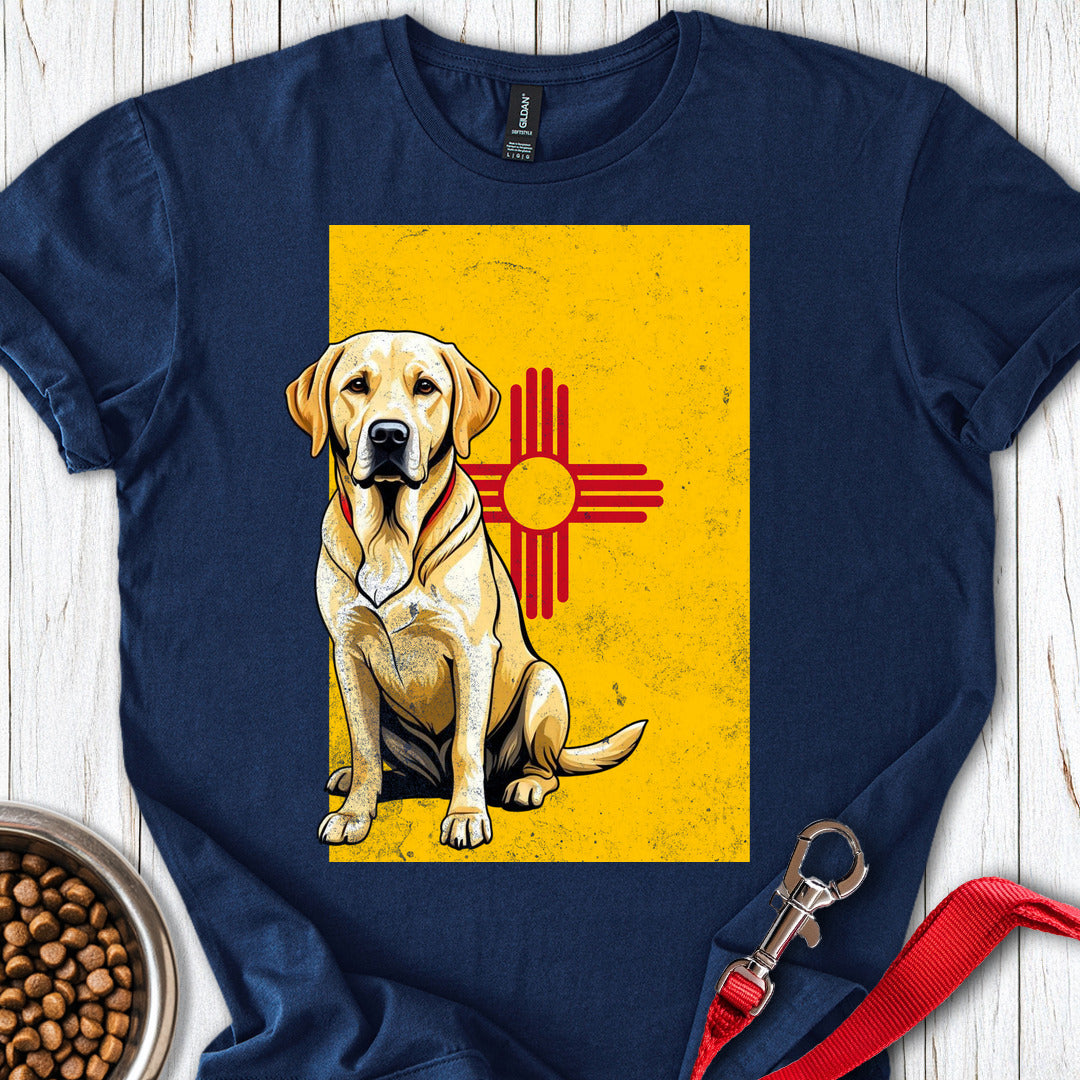 Yellow Labrador New Mexico Flag T Shirt Gift For Dog Lover