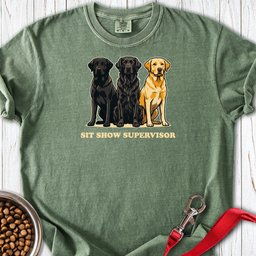 Sit Show Supervisor Labrador Premium Tee Gift For Dog Lover