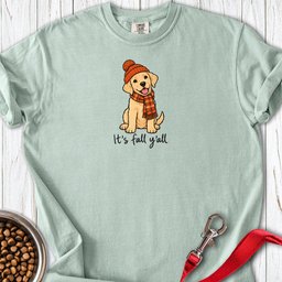 Yellow Labrador Its Fall Yall Premium Tee Gift For Dog Lover