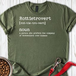 Rottietrovert Rottweiler T Shirt Gift For Dog Lover