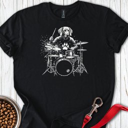 Weimaraner Drummer T Shirt Gift For Dog Lover