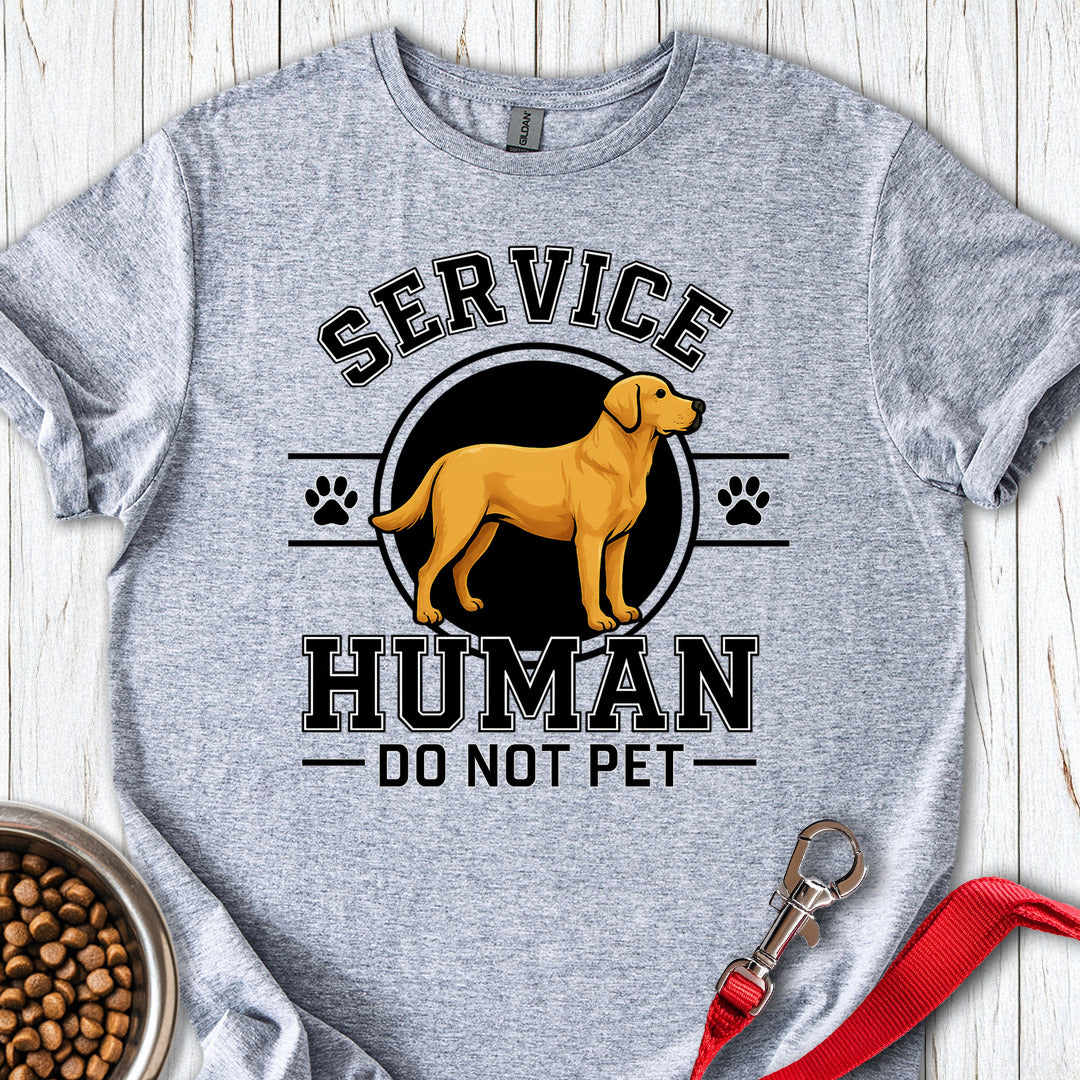 Service Human Labrador T Shirt Gift For Dog Lover
