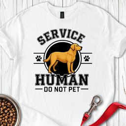 Service Human Labrador T Shirt Gift For Dog Lover