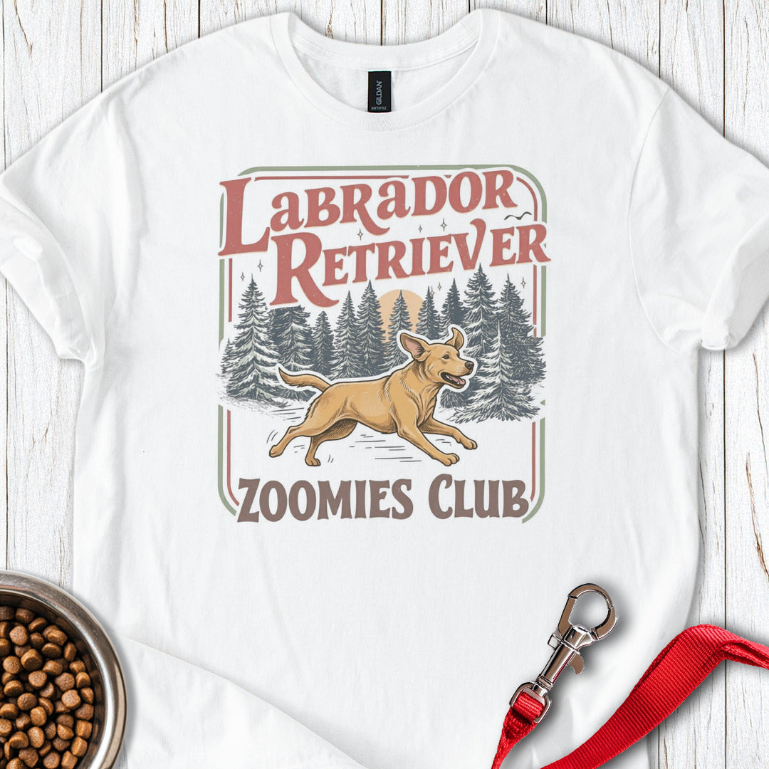 Yellow Labrador Zoomies T Shirt Gift For Dog Lover