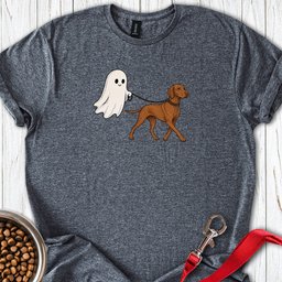 Vizsla Ghost Halloween T Shirt Gift For Dog Lover