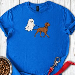 Vizsla Ghost Halloween T Shirt Gift For Dog Lover