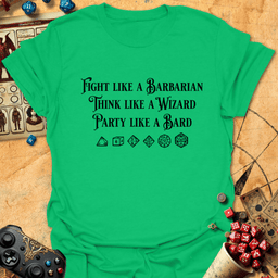 Fight Think Party Tee Gift For Tabletop Gamer