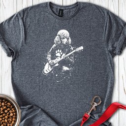 Poodle Guitar T Shirt Gift For Dog Lover
