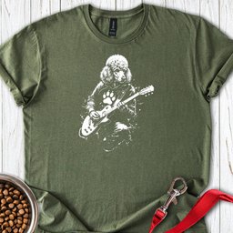 Poodle Guitar T Shirt Gift For Dog Lover