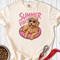 Summer Vibes Golden Doodle Premium Tee Gift For Dog Lover