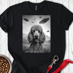 Standard Poodle Ufo T Shirt Gift For Dog Lover