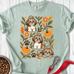 Shih Tzu Fall Premium Tee Gift For Dog Lover