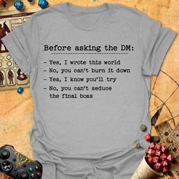 Before Asking DM Tee Gift For Tabletop Gamer