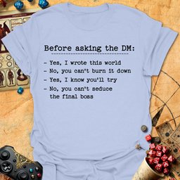 Before Asking DM Tee Gift For Tabletop Gamer