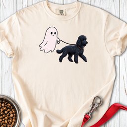 Standard Poodle Ghost Walk Black Premium Tee Gift For Dog Lover