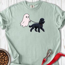 Standard Poodle Ghost Walk Black Premium Tee Gift For Dog Lover