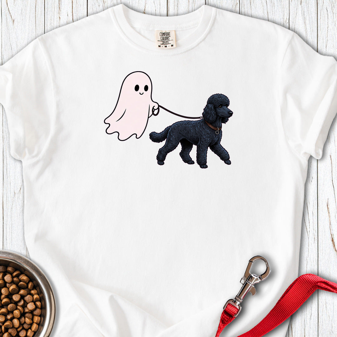 Standard Poodle Ghost Walk Black Premium Tee Gift For Dog Lover