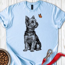 Yorkshire Terrier Butterfly T Shirt Gift For Dog Lover