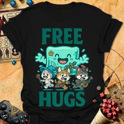 Free Hugs Tee Gift For Tabletop Gamer