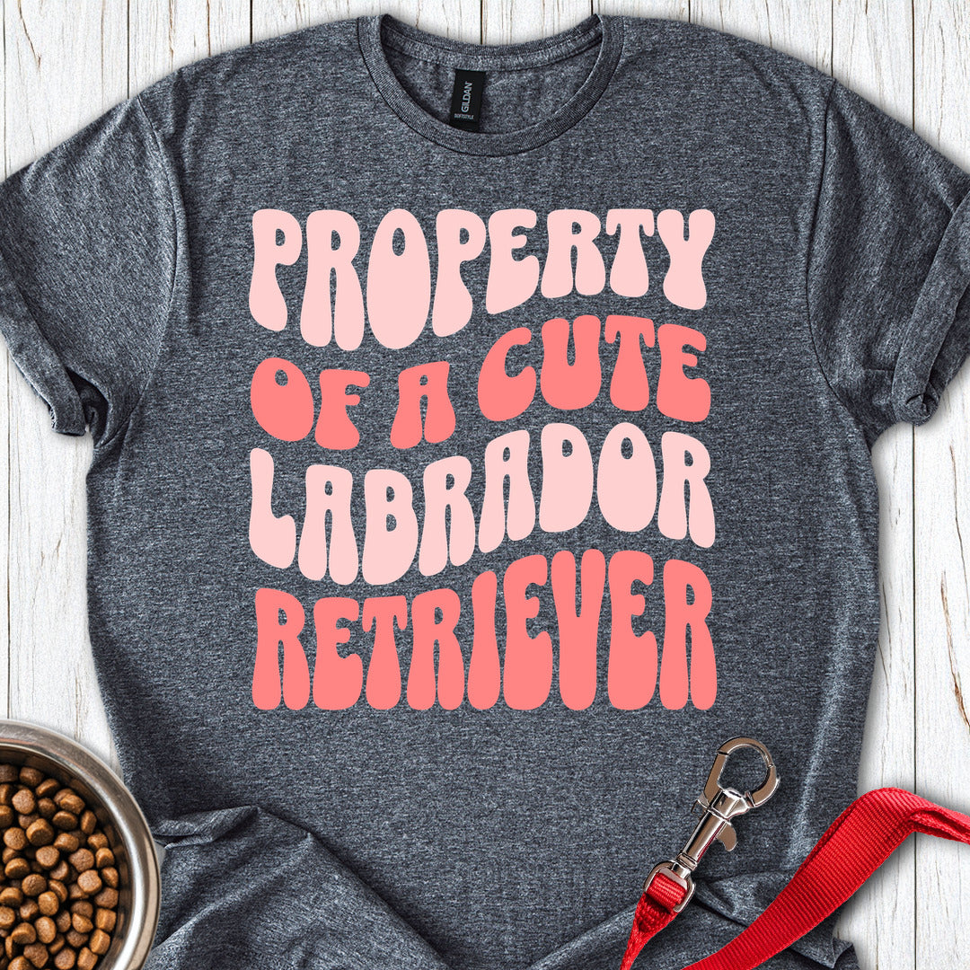 Property Of A Cute Labrador T Shirt Gift For Dog Lover