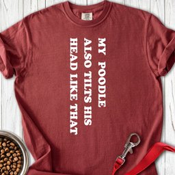 Standard Poodle Tilts His Head Premium Tee Gift For Dog Lover