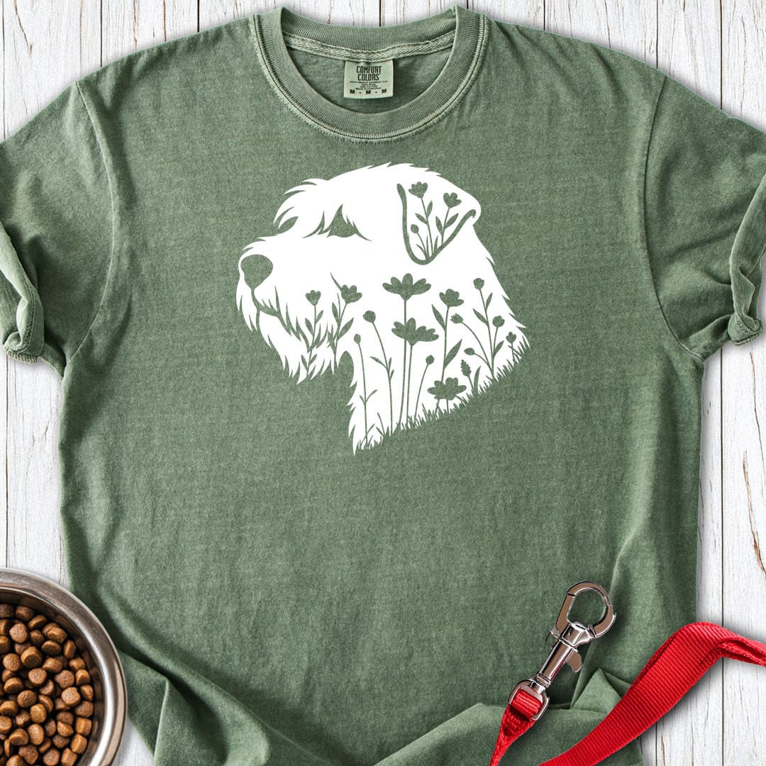Wheaten Terrier Flowers Premium Tee Gift For Dog Lover