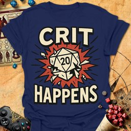 Crit Happens Tee Gift For Tabletop Gamer
