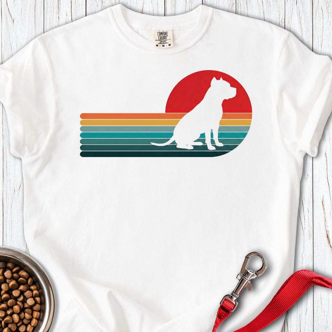 Pitbull Retro Sunset Premium Tee Gift For Dog Lover