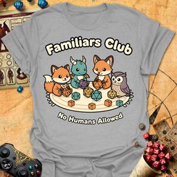 Familiars Club Tee Gift For Tabletop Gamer