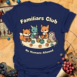 Familiars Club Tee Gift For Tabletop Gamer