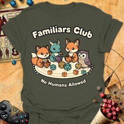 Familiars Club Tee Gift For Tabletop Gamer