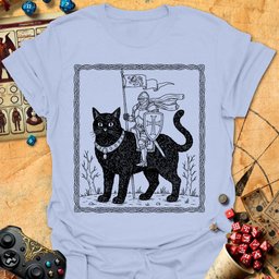 Cat Knight Tee Gift For Tabletop Gamer