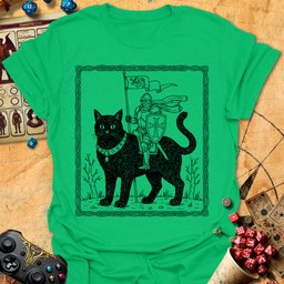 Cat Knight Tee Gift For Tabletop Gamer