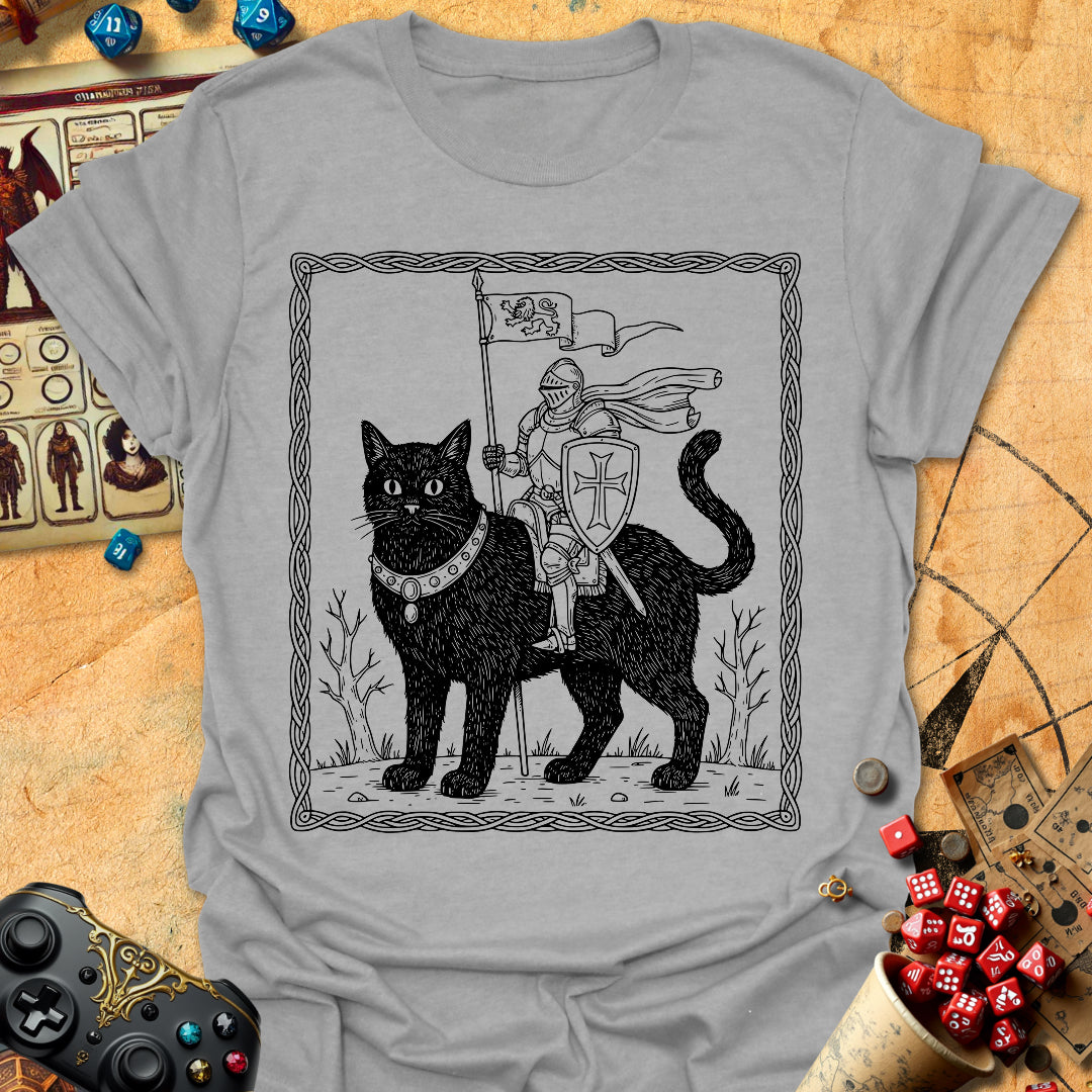 Cat Knight Tee Gift For Tabletop Gamer