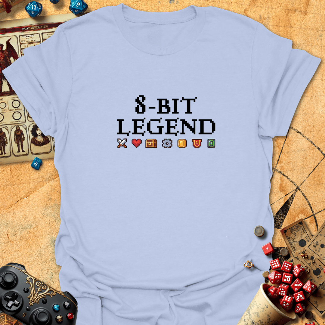 8 Bit Legend Tee Gift For Tabletop Gamer