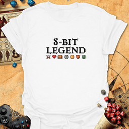 8 Bit Legend Tee Gift For Tabletop Gamer