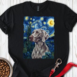 Weimaraner Van Gogh T Shirt Gift For Dog Lover