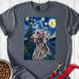 Weimaraner Van Gogh T Shirt Gift For Dog Lover