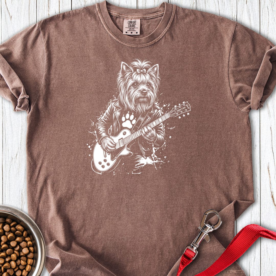 Yorkshire Terrier Guitar Premium Tee Gift For Dog Lover