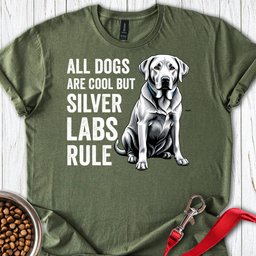 Silver Labs Rule T Shirt Gift For Dog Lover