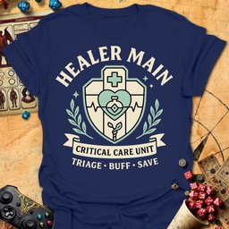 Healer Main Tee Gift For Tabletop Gamer