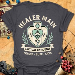 Healer Main Tee Gift For Tabletop Gamer